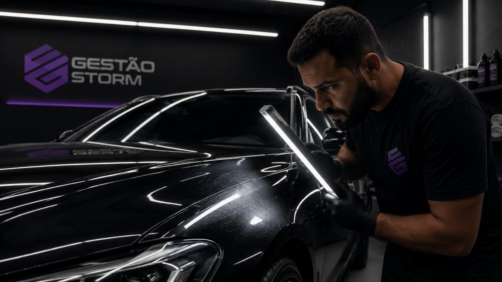 Iluminação para estética automotiva: como enxergar defeitos e produzir com precisão